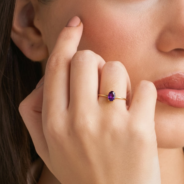 ANILLO CON AMATISTA ADARA