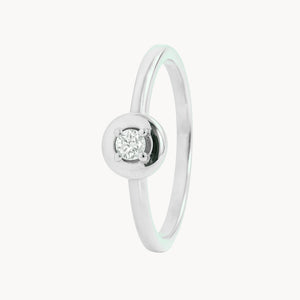 Solitaire Circle Ring with 0.11 Carat Diamond Aloisia