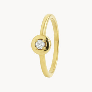 Solitaire Circle Ring with 0.11 Carat Diamond Aloisia