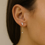 PIERCING OREJA CADENA Y CIRCONITAS ARLIE
