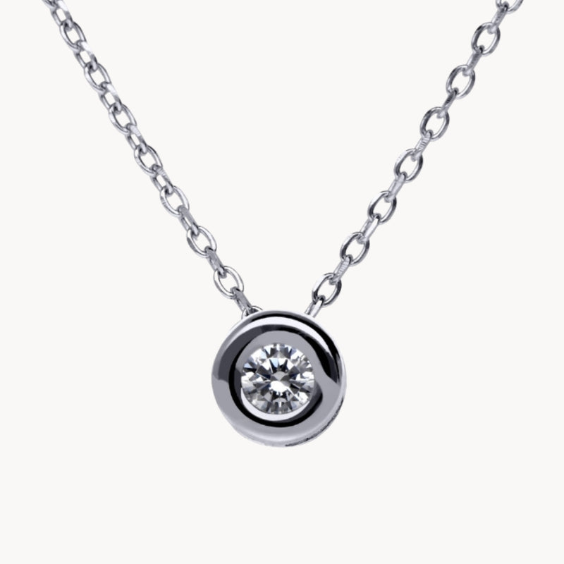 COLGANTE DIAMANTE CHATON 0.30 QUILATES ASYA