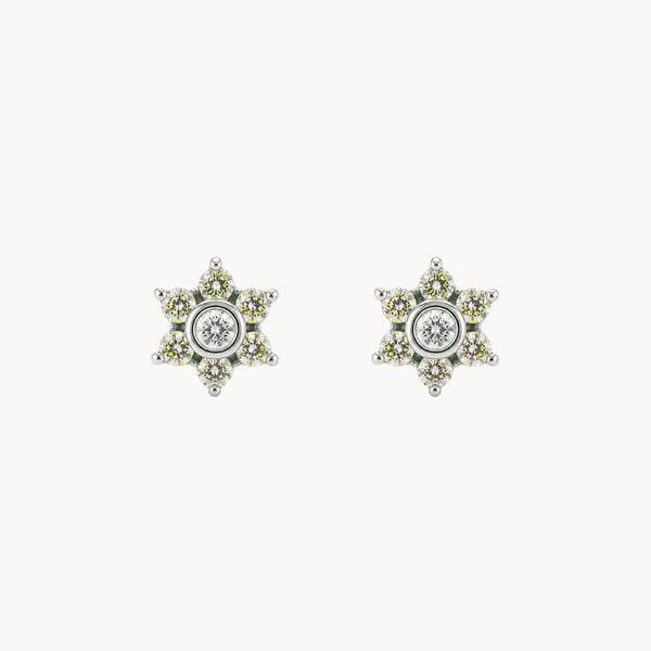 PENDIENTES CIRCONITAS AMARILLAS Y BLANCAS BOGNA