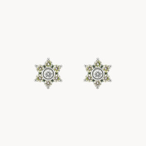 PENDIENTES CIRCONITAS AMARILLAS Y BLANCAS BOGNA