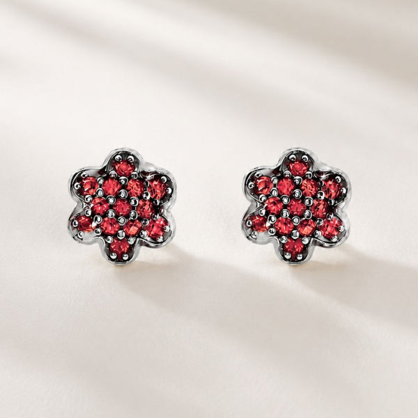 PENDIENTES ESTRELLA CIRCONITAS ROJAS COLEEN