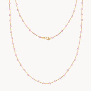 COLLAR CIRCONITAS ROSAS ALBA