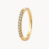 ANILLO MEDIA ALIANZA CON DIAMANTES 0.20 QUILATES DENICE