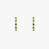 PENDIENTES AROS ESMERALDA Y DIAMANTES