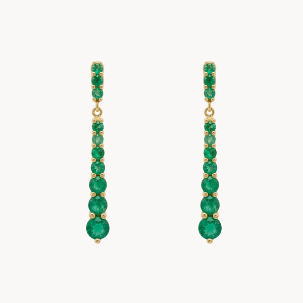 LONG EMERALD GRADIENT EARRINGS