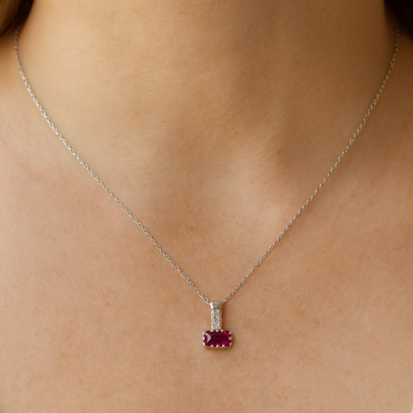 COLGANTE RUBI Y DIAMANTES ETNA