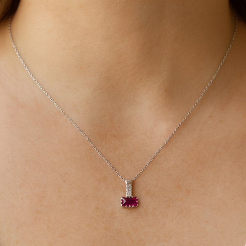 COLGANTE RUBI Y DIAMANTES ETNA