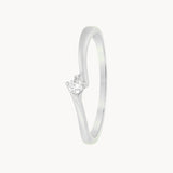 ANILLO SOLITARIO CON DIAMANTE 0.10 QUILATES GARNET