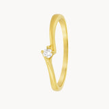 ANILLO SOLITARIO CON DIAMANTE 0.10 QUILATES GARNET