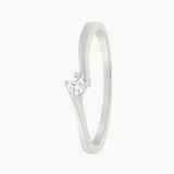 ANILLO SOLITARIO CON DIAMANTE 0.13 QUILATES GARNET