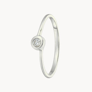 ANILLO SOLITARIO CHATON CON DIAMANTE 0.10 QUILATES JODENE