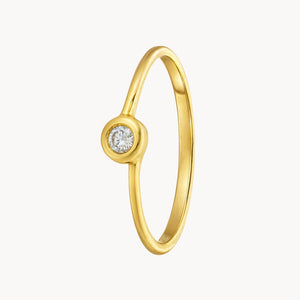 ANILLO SOLITARIO CHATON CON DIAMANTE 0.10 QUILATES JODENE