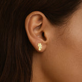 PIERCING OREJA FLORES CON CIRCONITAS JULIANE