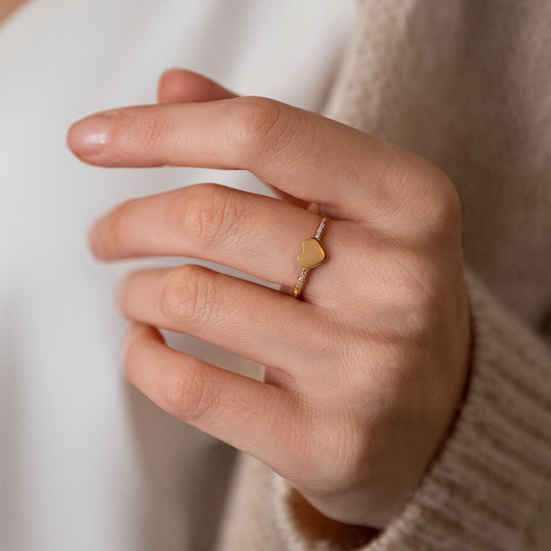 ANILLO CON CIRCONITAS CORAZON KATHI