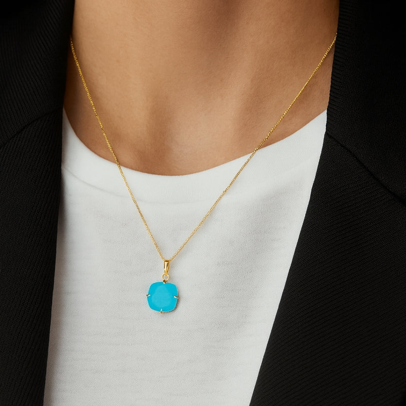 COLGANTE CON CUARZO AZUL MAKENA