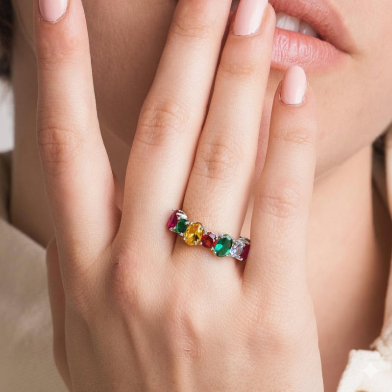 RING WITH MILITSA ZIRCONIA STONES