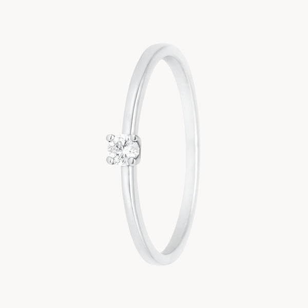 ANILLO SOLITARIO CON DIAMANTE 0.10 QUILATES NEFELI