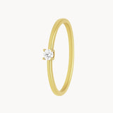 ANILLO SOLITARIO CON DIAMANTE 0.10 QUILATES NEFELI