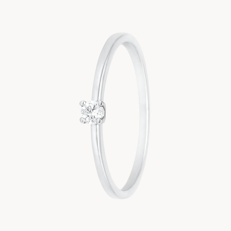 ANILLO SOLITARIO CON DIAMANTE 0.10 QUILATES NEFELI