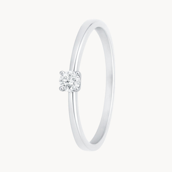 ANILLO SOLITARIO CON DIAMANTE 0.19 QUILATES NEFELI