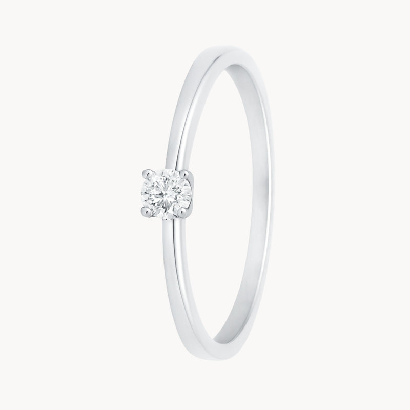 ANILLO SOLITARIO CON DIAMANTE 0.19 QUILATES NEFELI