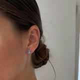 PENDIENTES CON AGUAMARINA