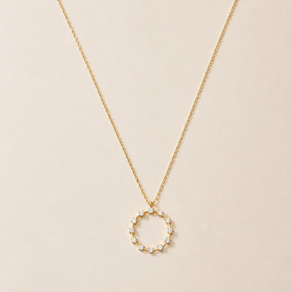 COLGANTE CIRCULO AURA DE DIAMANTES