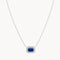 COLGANTE RECTANGULAR ZAFIRO BAGUETTE Y DIAMANTES