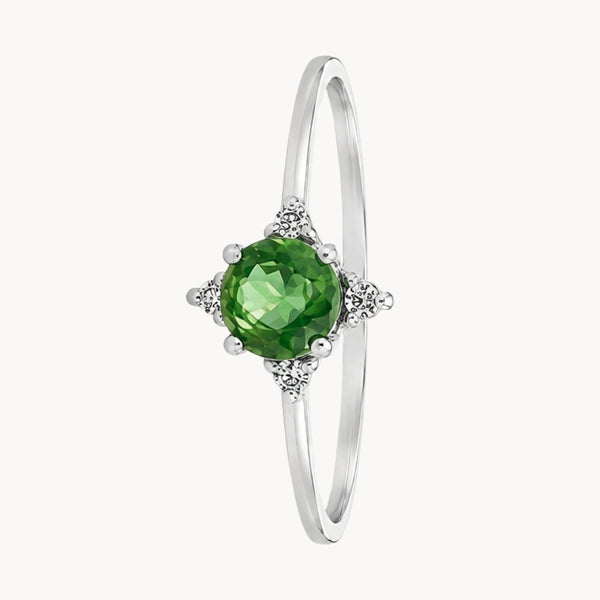 VINTAGE RING WITH EMERALD AND DIAMONDS