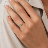 VINTAGE RING WITH EMERALD AND DIAMONDS