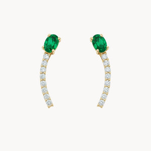 PENDIENTES ESMERALDA Y DIAMANTES VITTORIA