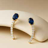 PENDIENTES ZAFIRO Y DIAMANTES VITTORIA