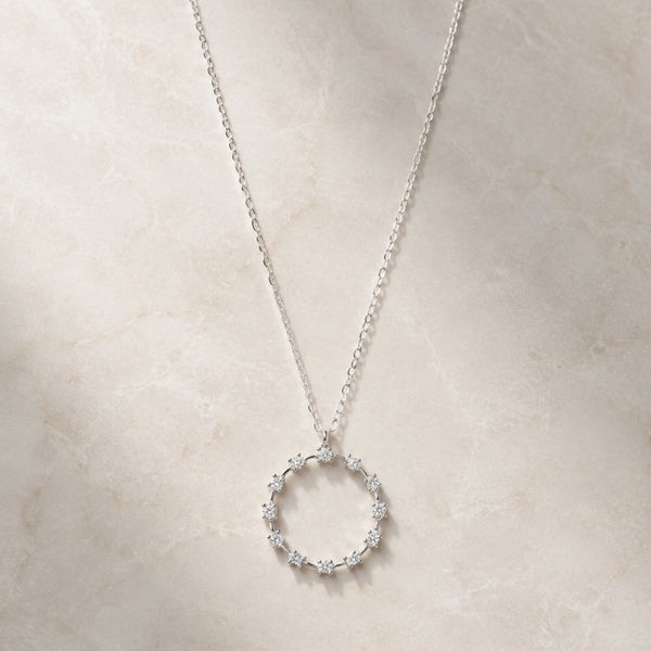 COLGANTE CIRCULO AURA DE DIAMANTES