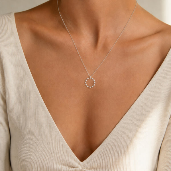 COLGANTE CIRCULO AURA DE DIAMANTES