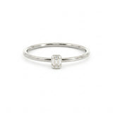 ANILLO SOLITARIO CON DIAMANTE TALLA RADIANT 0.15 QUILATES