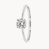 ANILLO SOLITARIO DIAMANTE CREADO BRILLANTE 0.37 QUILATES CERTIFICADO IGI