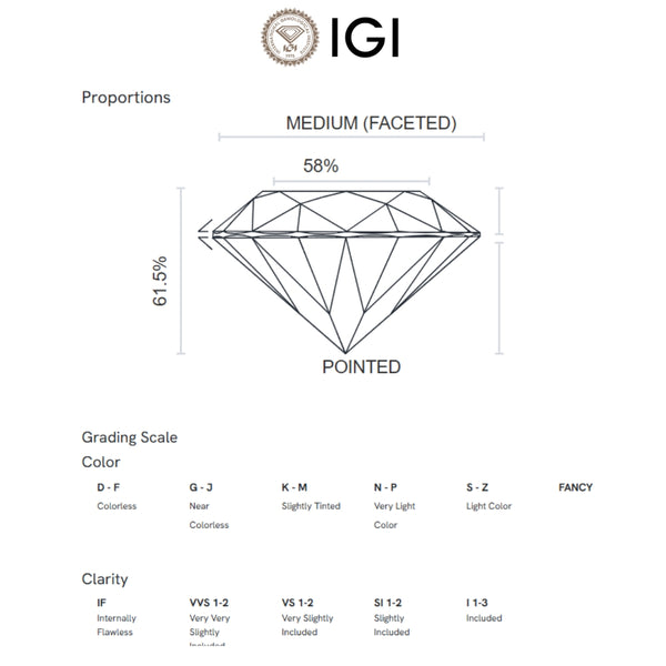ANILLO SOLITARIO DIAMANTE CREADO BRILLANTE 0.37 QUILATES CERTIFICADO IGI