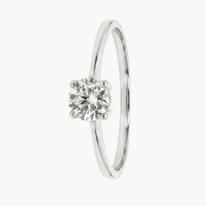 ANILLO SOLITARIO DIAMANTE CREADO BRILLANTE 0.37 QUILATES CERTIFICADO IGI