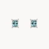 PENDIENTES TOPACIO AZUL Y DIAMANTES