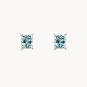 PENDIENTES TOPACIO AZUL Y DIAMANTES