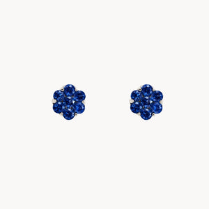 PENDIENTES FORMA DE FLOR CON ZAFIROS
