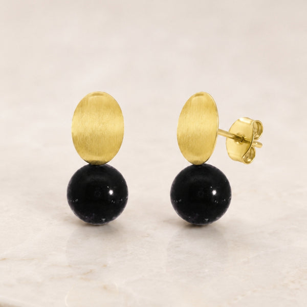 PENDIENTES DESMONTABLE BOLAS DE ONIX NEVENKA