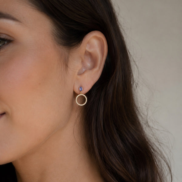 PENDIENTES CIRCULO CON CIRCONITAS VANIA