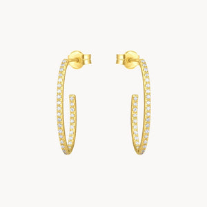 BRINCOS AROS EM CARRIL COM DIAMANTES