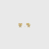Pendientes Oro 18kt con estrella diamantes Gabriele