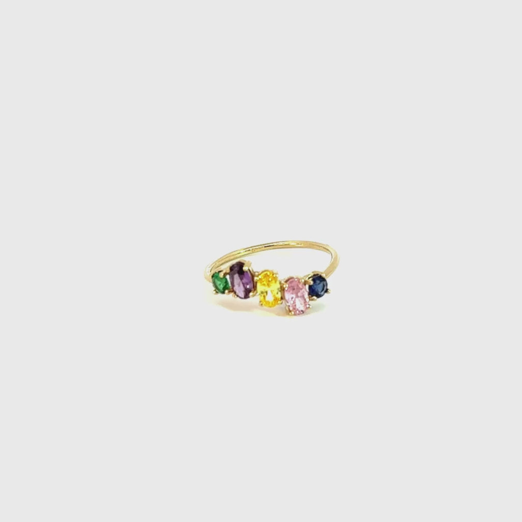 Anillo Oro 18kt con circonitas Germaine