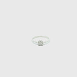 Anillo solitario Oro blanco 18 kilates con diamantes creados 0.16 quilates Anisa